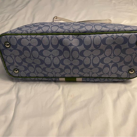 Vnt Coach pvc blue/green extra large purse and - Picture 6 of 17